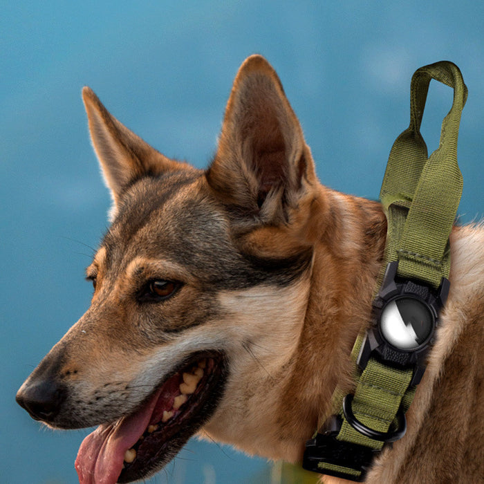 Tactical Dog Collar with AirTag Holder