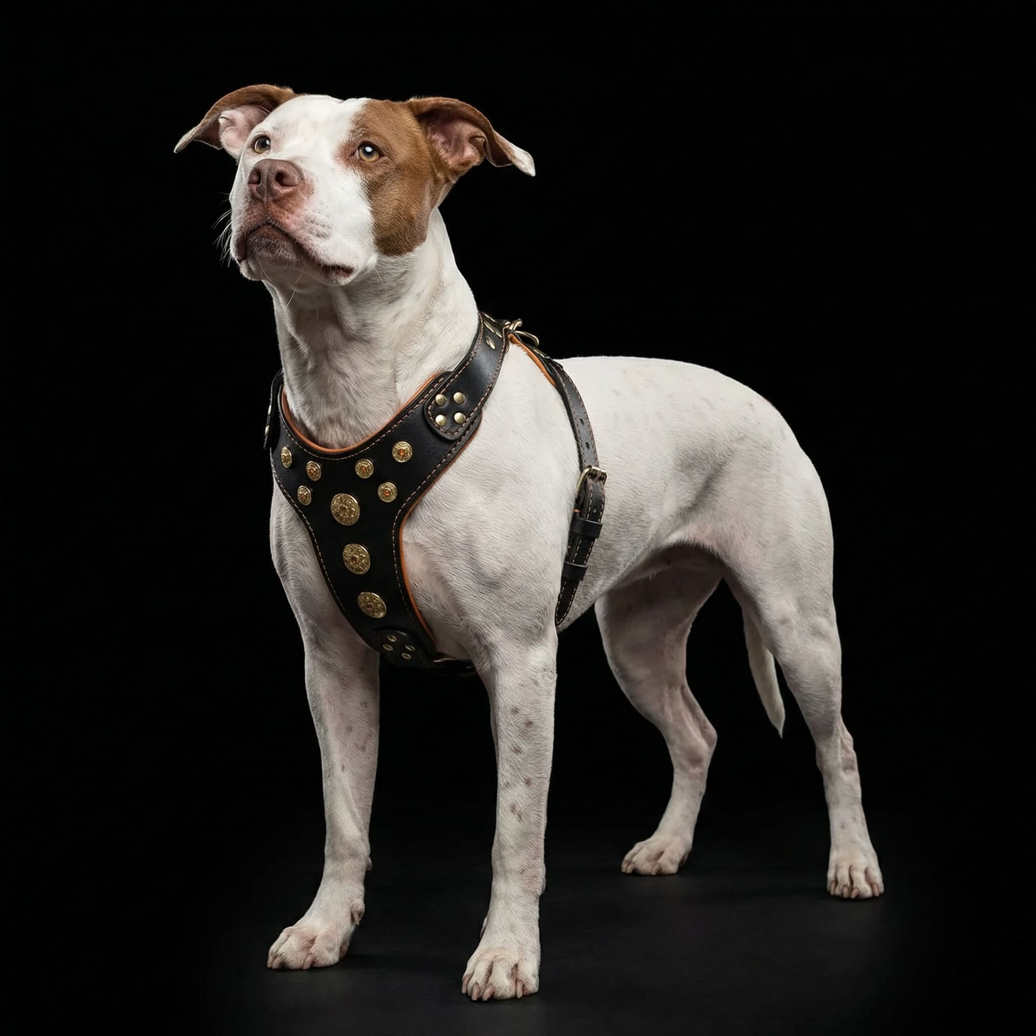 ''Bijou'' harness Black & Orange for big dogs-2
