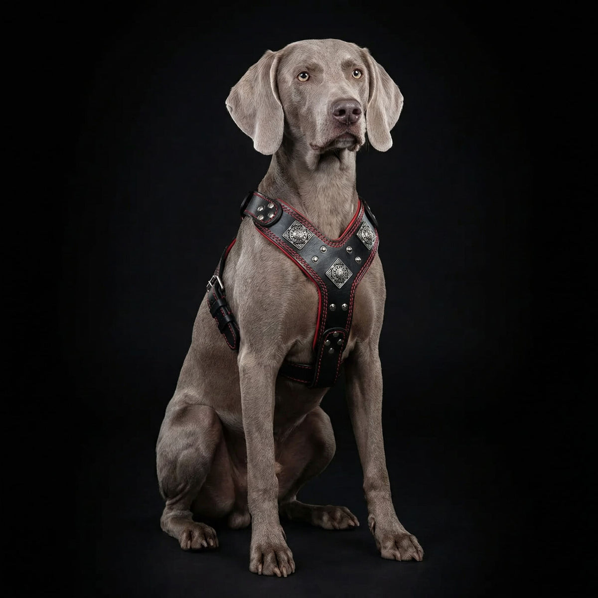 The "Eros" harness black & red-1
